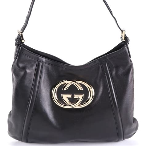 Gucci Britt Leather Shoulder Bag 